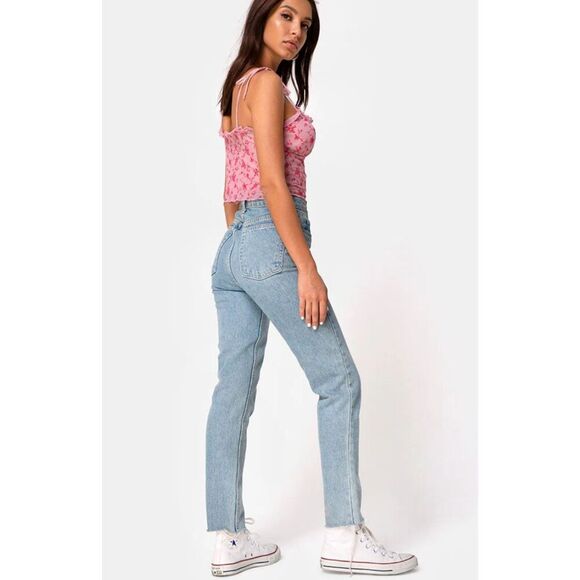 Motel Kalsi Top in Love Bloom Pink Flock Size Small - Picture 4 of 7